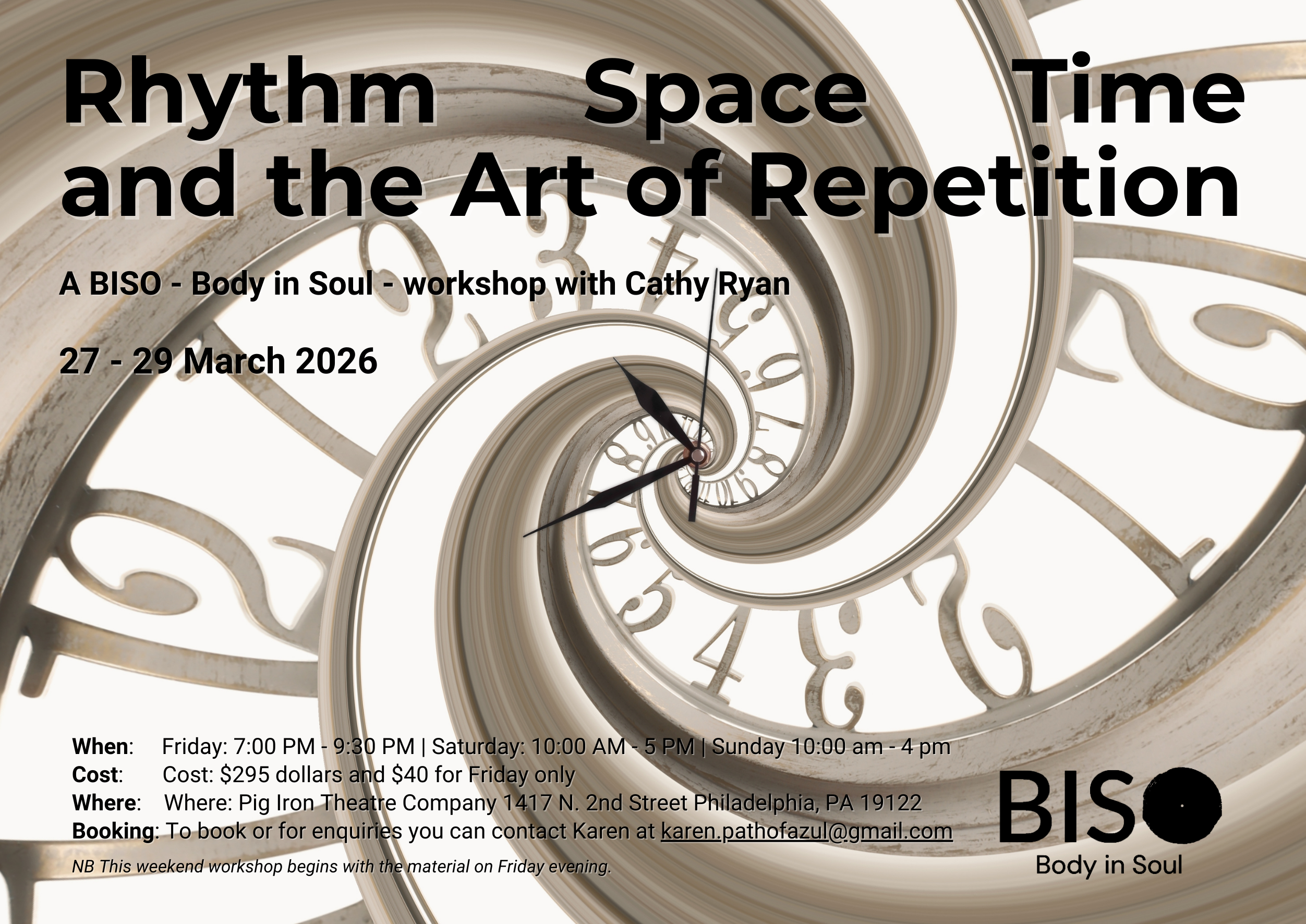 Rhythm  Space  Time and the Art of Repetition, Philadelphia, Mar 27-29